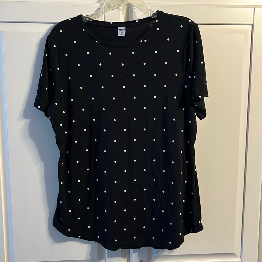 Old Navy Luxe Polka Dot Fitted Shirt
